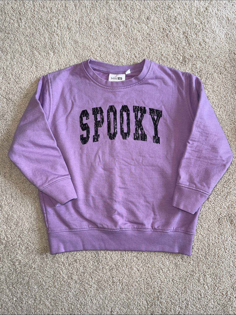 Lavender 'Spooky' Graphic Kids Sweatshirt